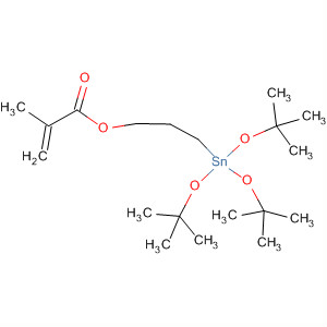 Molecular Structure of 599206-16-3 (2-Propenoic acid, 2-methyl-, 3-[tris(1,1-dimethylethoxy)stannyl]propyl
ester)