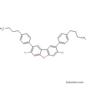 Molecular Structure of 599212-99-4 (Dibenzofuran, 2,8-bis(4-butylphenyl)-3,7-dichloro-)