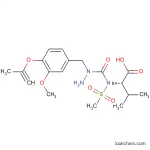 Molecular Structure of 681435-00-7 (L-Valine, N-(methylsulfonyl)-,
2-[[3-methoxy-4-(2-propynyloxy)phenyl]methyl]hydrazide)