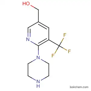 Molecular Structure of 683244-50-0 (3-Pyridinemethanol, 6-(1-piperazinyl)-5-(trifluoromethyl)-)