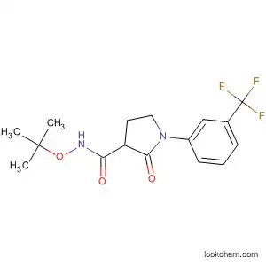 Molecular Structure of 685531-39-9 (3-Pyrrolidinecarboxamide,
N-(1,1-dimethylethoxy)-2-oxo-1-[3-(trifluoromethyl)phenyl]-)