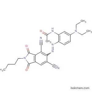 Molecular Structure of 368450-39-9 (Acetamide,
N-[2-[(2-butyl-4,6-dicyano-2,3-dihydro-1,3-dioxo-1H-isoindol-5-yl)azo]-5
-(diethylamino)phenyl]-)