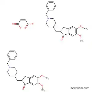 Molecular Structure of 880490-66-4 (1H-Inden-1-one,
2,3-dihydro-5,6-dimethoxy-2-[[1-(phenylmethyl)-4-piperidinyl]methyl]-,
(2Z)-2-butenedioate (2:1))