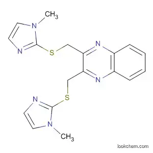 Molecular Structure of 880517-82-8 (Quinoxaline, 2,3-bis[[(1-methyl-1H-imidazol-2-yl)thio]methyl]-)