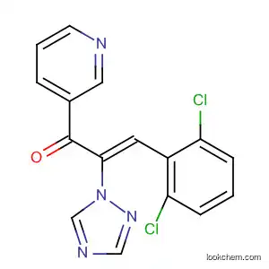 Molecular Structure of 880767-13-5 (2-Propen-1-one,
3-(2,6-dichlorophenyl)-1-(3-pyridinyl)-2-(1H-1,2,4-triazol-1-yl)-, (2Z)-)