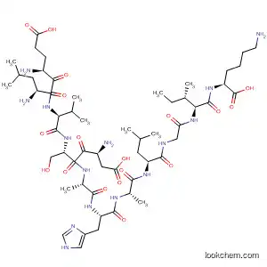 Molecular Structure of 881005-63-6 (L-Lysine,
L-a-glutamyl-L-leucyl-L-valyl-L-a-aspartyl-L-seryl-L-alanyl-L-histidyl-L-alanyl
-L-leucylglycyl-L-isoleucyl-)