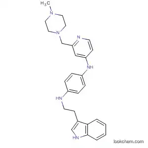 Molecular Structure of 881203-73-2 (1,4-Benzenediamine,
N-[2-(1H-indol-3-yl)ethyl]-N'-[2-[(4-methyl-1-piperazinyl)methyl]-4-pyridin
yl]-)