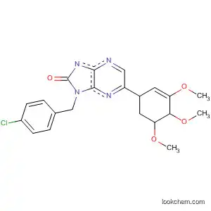 Molecular Structure of 881689-45-8 (2H-Imidazo[4,5-b]pyrazin-2-one,
1-[(4-chlorophenyl)methyl]-1,3-dihydro-6-(3,4,5-trimethoxyphenyl)-)