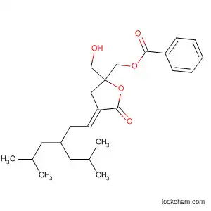 Molecular Structure of 881850-32-4 (2(3H)-Furanone,
5-[(benzoyloxy)methyl]dihydro-5-(hydroxymethyl)-3-[5-methyl-3-(2-methyl
propyl)hexylidene]-, (3E)-)