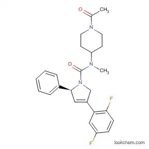 Molecular Structure of 884902-56-1 (1H-Pyrrole-1-carboxamide,
N-(1-acetyl-4-piperidinyl)-4-(2,5-difluorophenyl)-2,5-dihydro-N-methyl-2-
phenyl-, (2S)-)