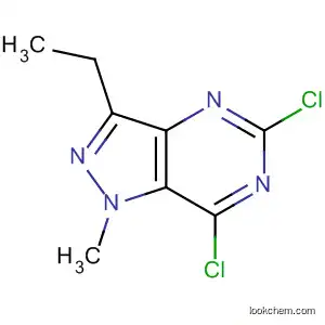 Molecular Structure of 928767-15-1 (1H-Pyrazolo[4,3-d]pyrimidine, 5,7-dichloro-3-ethyl-1-methyl-)
