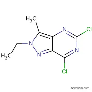 Molecular Structure of 928767-25-3 (2H-Pyrazolo[4,3-d]pyrimidine, 5,7-dichloro-2-ethyl-3-methyl-)