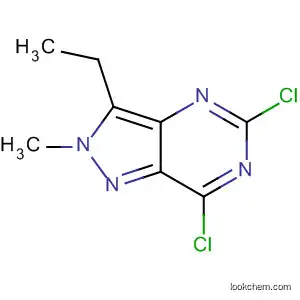 Molecular Structure of 928767-60-6 (2H-Pyrazolo[4,3-d]pyrimidine, 5,7-dichloro-3-ethyl-2-methyl-)