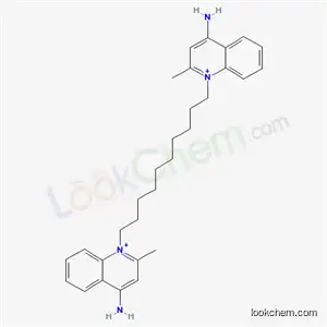 Molecular Structure of 93940-47-7 (1,1'-(decane-1,10-diyl)bis[4-amino-2-methylquinolinium] diundecenoate)