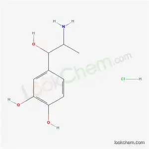 Molecular Structure of 61-96-1 ((R*,S*)-()-4-(2-amino-1-hydroxypropyl)pyrocatechol hydrochloride)