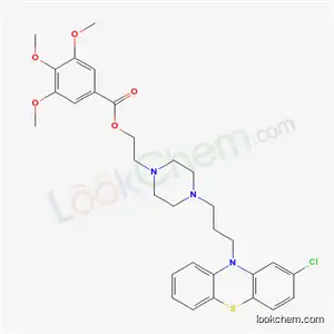 Molecular Structure of 522-23-6 (2-{4-[3-(2-chloro-10H-phenothiazin-10-yl)propyl]piperazin-1-yl}ethyl 3,4,5-trimethoxybenzoate di[(2E)-but-2-enedioate])