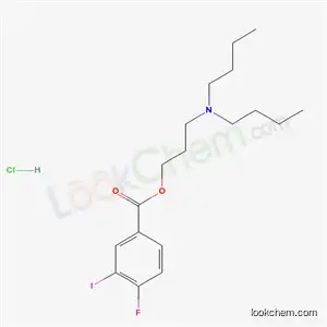 Molecular Structure of 455-80-1 (3-(dibutylamino)propyl 4-fluoro-3-iodobenzoate hydrochloride (1:1))