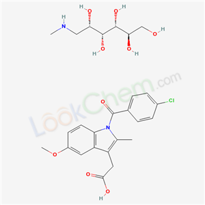 1-deoxy-1-(methylamino)-D-glucitol 1-(4-chlorobenzoyl)-5-methoxy-2-methyl-1H-indole-3-acetate