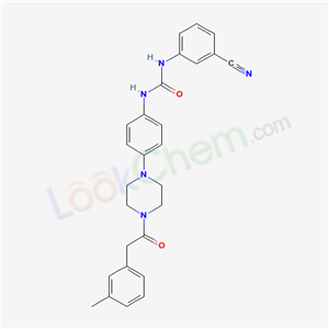 1-(3-cyanophenyl)-3-[4-[4-[2-(3-methylphenyl)acetyl]piperazin-1-yl]phenyl]urea