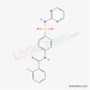 Molecular Structure of 6163-10-6 (2-methyl-N-[4-(pyrimidin-2-ylsulfamoyl)phenyl]benzamide)