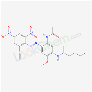 N-(2-((2-Cyano-4,6-dinitrophenyl)azo)-4-methoxy-5-((1-methylpentyl)amino)phenyl)acetamide