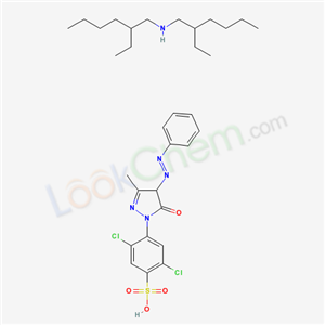 Benzenesulfonic acid, 2,5-dichloro-4-(4,5-dihydro-3-methyl-5-oxo-4-(phenylazo)-1H-pyrazol-1-yl)-, compd. with 2-ethyl-N-(2-ethylhexyl)-1-hexanamine (1:1)