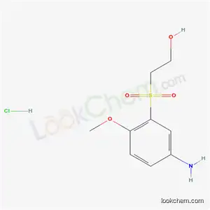 Molecular Structure of 68400-02-2 (2-[(5-amino-2-methoxyphenyl)sulphonyl]ethanol hydrochloride)