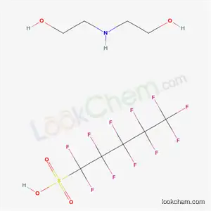 Molecular Structure of 70225-17-1 (bis(2-hydroxyethyl)ammonium 1,1,2,2,3,3,4,4,5,5,5-undecafluoropentane-1-sulphonate)