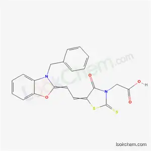 3-Thiazolidineacetic acid, 4-oxo-5-[[3-(phenylmethyl)-2(3H)-benzoxazolylidene]ethylidene]-2-thioxo-