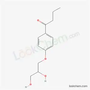 Molecular Structure of 63834-66-2 (3-(p-Butyrylphenoxy)-1,2-propanediol)