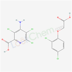 4-amino-3,5,6-trichloro-pyridine-2-carboxylic acid; 2-(2,4-dichlorophenoxy)acetic acid
