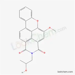 Molecular Structure of 35254-10-5 (2-(2-hydroxypropyl)-5-methoxy-1H-xantheno[2,1,9-def]isoquinoline-1,3(2H)-dione)
