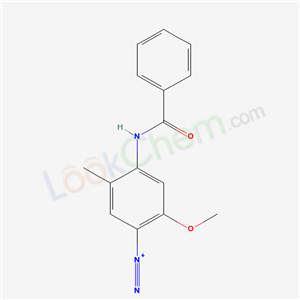 4-benzamido-2-methoxy-5-methyl-benzenediazonium                                                                                                                                                         