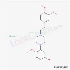 Molecular Structure of 1755-84-6 (1-(2,5-dimethoxyphenyl)-4-[2-(3,4-dimethoxyphenyl)ethyl]piperazine hydrochloride (1:1))