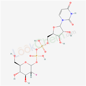 Uridine 5'-(trihydrogen diphosphate) P'-(2-deoxy-2-fluoro-α-D-glucopyranosyl) ester
