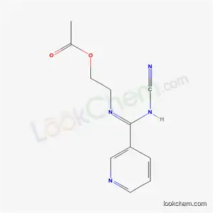 3-Pyridinecarboximidamide, N-(2-(acetyloxy)ethyl)-N'-cyano-
