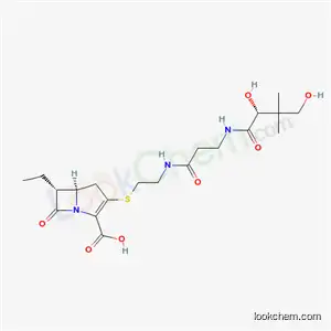 Molecular Structure of 82475-11-4 ((5R,6R)-3-{[2-({N-[(2R)-2,4-dihydroxy-3,3-dimethylbutanoyl]-beta-alanyl}amino)ethyl]sulfanyl}-6-ethyl-7-oxo-1-azabicyclo[3.2.0]hept-2-ene-2-carboxylic acid)