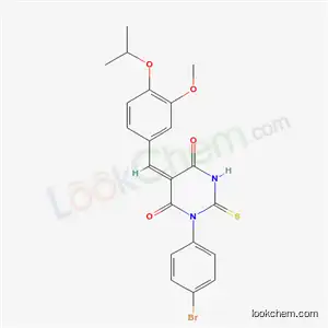 (5E)-1-(4-bromophenyl)-5-[3-methoxy-4-(propan-2-yloxy)benzylidene]-2-thioxodihydropyrimidine-4,6(1H,5H)-dione