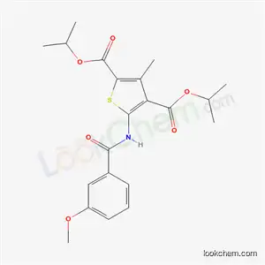 Molecular Structure of 6104-88-7 (dipropan-2-yl 5-[(3-methoxybenzoyl)amino]-3-methylthiophene-2,4-dicarboxylate)
