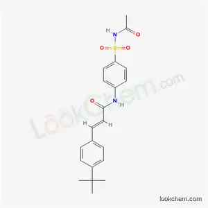 Molecular Structure of 6105-86-8 ((2E)-N-[4-(acetylsulfamoyl)phenyl]-3-(4-tert-butylphenyl)prop-2-enamide)