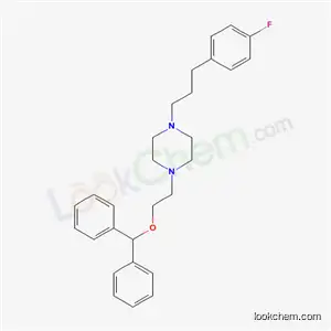 Molecular Structure of 76778-23-9 (1-[2-(diphenylmethoxy)ethyl]-4-[3-(4-fluorophenyl)propyl]piperazine)