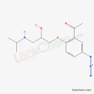 Molecular Structure of 75491-16-6 (1-[5-azido-2-[2-hydroxy-3-(propan-2-ylamino)propoxy]phenyl]ethanone)