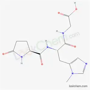 Molecular Structure of 82780-18-5 (pyroglutamyl-3-methylhistidyl-glycine)