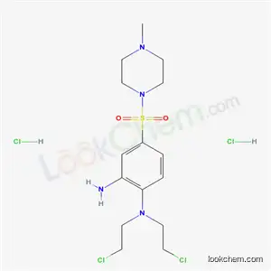 Molecular Structure of 35898-78-3 (N~1~,N~1~-bis(2-chloroethyl)-4-[(4-methylpiperazin-1-yl)sulfonyl]benzene-1,2-diamine dihydrochloride)