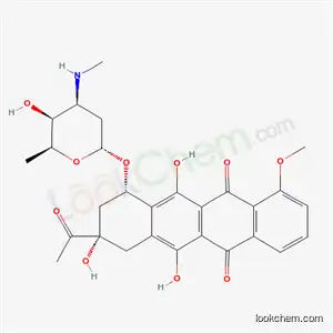 Molecular Structure of 67508-86-5 ((1S,3S)-3-acetyl-3,5,12-trihydroxy-10-methoxy-6,11-dioxo-1,2,3,4,6,11-hexahydrotetracen-1-yl 2,3,6-trideoxy-3-(methylamino)-alpha-L-lyxo-hexopyranoside)