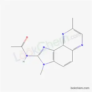 Molecular Structure of 107609-69-8 (N-(3,8-dimethyl-3H-imidazo[4,5-f]quinoxalin-2-yl)acetamide)