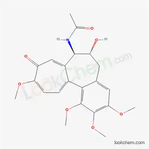 Molecular Structure of 61036-87-1 (N-[(6R,7R)-6-hydroxy-1,2,3,10-tetramethoxy-9-oxo-5,6,7,9-tetrahydrobenzo[a]heptalen-7-yl]acetamide)