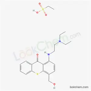 ethanesulfonic acid - 1-{[2-(diethylamino)ethyl]amino}-4-(hydroxymethyl)-9H-thioxanthen-9-one (1:1)