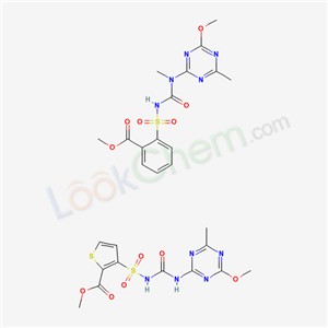 methyl 3-[(4-methoxy-6-methyl-1,3,5-triazin-2-yl)carbamoylsulfamoyl]thiophene-2-carboxylate,methyl 2-[[(4-methoxy-6-methyl-1,3,5-triazin-2-yl)-methylcarbamoyl]sulfamoyl]benzoate