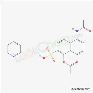 Molecular Structure of 72076-47-2 (5-(acetylamino)-1-(acetyloxy)naphthalene-2-sulfonic acid - pyridine (1:1))